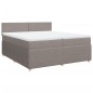 vidaXL Boxspringbett mit Matratze Taupe 200x200 cm Stoff vidaXL Boxspringbett mit Matratze Taupe 200x200 cm Stoff