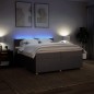 vidaXL Boxspringbett mit Matratze Taupe 200x200 cm Stoff vidaXL Boxspringbett mit Matratze Taupe 200x200 cm Stoff