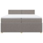 vidaXL Boxspringbett mit Matratze Taupe 200x200 cm Stoff vidaXL Boxspringbett mit Matratze Taupe 200x200 cm Stoff