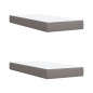 vidaXL Boxspringbett mit Matratze Taupe 200x200 cm Stoff vidaXL Boxspringbett mit Matratze Taupe 200x200 cm Stoff