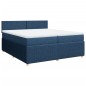 vidaXL Boxspringbett mit Matratze Blau 200x200 cm Stoff vidaXL Boxspringbett mit Matratze Blau 200x200 cm Stoff