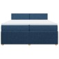 vidaXL Boxspringbett mit Matratze Blau 200x200 cm Stoff vidaXL Boxspringbett mit Matratze Blau 200x200 cm Stoff