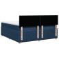 vidaXL Boxspringbett mit Matratze Blau 200x200 cm Stoff vidaXL Boxspringbett mit Matratze Blau 200x200 cm Stoff