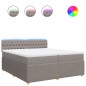 vidaXL Boxspringbett mit Matratze Taupe 200x200 cm Stoff vidaXL Boxspringbett mit Matratze Taupe 200x200 cm Stoff