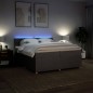 vidaXL Boxspringbett mit Matratze Taupe 200x200 cm Stoff vidaXL Boxspringbett mit Matratze Taupe 200x200 cm Stoff