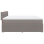 vidaXL Boxspringbett mit Matratze Taupe 200x200 cm Stoff vidaXL Boxspringbett mit Matratze Taupe 200x200 cm Stoff