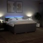vidaXL Boxspringbett mit Matratze Taupe 200x200 cm Stoff vidaXL Boxspringbett mit Matratze Taupe 200x200 cm Stoff