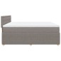 vidaXL Boxspringbett mit Matratze Taupe 200x200 cm Stoff vidaXL Boxspringbett mit Matratze Taupe 200x200 cm Stoff