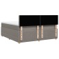 vidaXL Boxspringbett mit Matratze Taupe 200x200 cm Stoff vidaXL Boxspringbett mit Matratze Taupe 200x200 cm Stoff