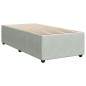 vidaXL Boxspringbett mit Matratze Hellgrau 90x200 cm Samt vidaXL Boxspringbett mit Matratze Hellgrau 90x200 cm Samt