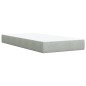 vidaXL Boxspringbett mit Matratze Hellgrau 90x200 cm Samt vidaXL Boxspringbett mit Matratze Hellgrau 90x200 cm Samt