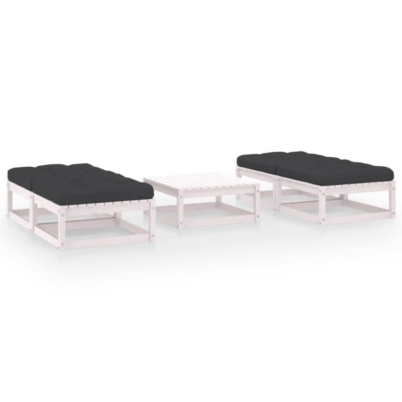 5-tlg. Garten-Lounge-Set mit Kissen Kiefer Massivholz 5-tlg. Garten-Lounge-Set mit Kissen Kiefer Massivholz