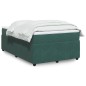 vidaXL Boxspringbett mit Matratze Dunkelgrün 120x200 cm Samt vidaXL Boxspringbett mit Matratze Dunkelgrün 120x200 cm Samt