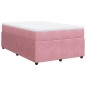 vidaXL Boxspringbett mit Matratze Rosa 120x200 cm Samt vidaXL Boxspringbett mit Matratze Rosa 120x200 cm Samt
