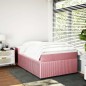 vidaXL Boxspringbett mit Matratze Rosa 120x200 cm Samt vidaXL Boxspringbett mit Matratze Rosa 120x200 cm Samt