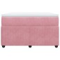 vidaXL Boxspringbett mit Matratze Rosa 120x200 cm Samt vidaXL Boxspringbett mit Matratze Rosa 120x200 cm Samt