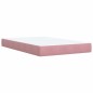 vidaXL Boxspringbett mit Matratze Rosa 120x200 cm Samt vidaXL Boxspringbett mit Matratze Rosa 120x200 cm Samt