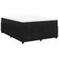 vidaXL Boxspringbett mit Matratze Schwarz 140x190 cm Samt vidaXL Boxspringbett mit Matratze Schwarz 140x190 cm Samt