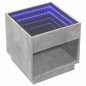 vidaXL Nachttisch mit Infinity-LED Betongrau 50x50x50 cm vidaXL Nachttisch mit Infinity-LED Betongrau 50x50x50 cm