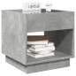 vidaXL Nachttisch mit Infinity-LED Betongrau 50x50x50 cm vidaXL Nachttisch mit Infinity-LED Betongrau 50x50x50 cm