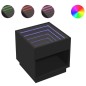 vidaXL Nachttisch mit Infinity-LED Schwarz 50x50x50 cm vidaXL Nachttisch mit Infinity-LED Schwarz 50x50x50 cm