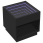 vidaXL Nachttisch mit Infinity-LED Schwarz 50x50x50 cm vidaXL Nachttisch mit Infinity-LED Schwarz 50x50x50 cm