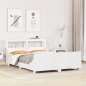 vidaXL Massivholzbett ohne Matratze Weiß 135x190 cm Kiefernholz vidaXL Massivholzbett ohne Matratze Weiß 135x190 cm Kiefernholz