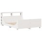vidaXL Massivholzbett ohne Matratze Weiß 135x190 cm Kiefernholz vidaXL Massivholzbett ohne Matratze Weiß 135x190 cm Kiefernholz