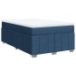 vidaXL Boxspringbett mit Matratze Blau 120x200 cm Stoff vidaXL Boxspringbett mit Matratze Blau 120x200 cm Stoff