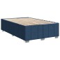 vidaXL Boxspringbett mit Matratze Blau 120x200 cm Stoff vidaXL Boxspringbett mit Matratze Blau 120x200 cm Stoff