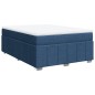 vidaXL Boxspringbett mit Matratze Blau 140x190 cm Stoff vidaXL Boxspringbett mit Matratze Blau 140x190 cm Stoff