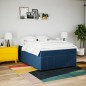 vidaXL Boxspringbett mit Matratze Blau 140x190 cm Stoff vidaXL Boxspringbett mit Matratze Blau 140x190 cm Stoff