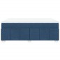 vidaXL Boxspringbett mit Matratze Blau 140x190 cm Stoff vidaXL Boxspringbett mit Matratze Blau 140x190 cm Stoff
