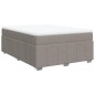 vidaXL Boxspringbett mit Matratze Taupe 140x200 cm Stoff vidaXL Boxspringbett mit Matratze Taupe 140x200 cm Stoff