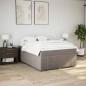 vidaXL Boxspringbett mit Matratze Taupe 140x200 cm Stoff vidaXL Boxspringbett mit Matratze Taupe 140x200 cm Stoff