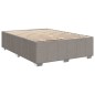vidaXL Boxspringbett mit Matratze Taupe 140x200 cm Stoff vidaXL Boxspringbett mit Matratze Taupe 140x200 cm Stoff