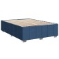 vidaXL Boxspringbett mit Matratze Blau 140x200 cm Stoff vidaXL Boxspringbett mit Matratze Blau 140x200 cm Stoff
