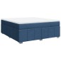 vidaXL Boxspringbett mit Matratze Blau 180x200 cm Stoff vidaXL Boxspringbett mit Matratze Blau 180x200 cm Stoff