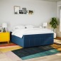 vidaXL Boxspringbett mit Matratze Blau 180x200 cm Stoff vidaXL Boxspringbett mit Matratze Blau 180x200 cm Stoff