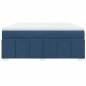 vidaXL Boxspringbett mit Matratze Blau 180x200 cm Stoff vidaXL Boxspringbett mit Matratze Blau 180x200 cm Stoff
