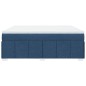 vidaXL Boxspringbett mit Matratze Blau 180x200 cm Stoff vidaXL Boxspringbett mit Matratze Blau 180x200 cm Stoff