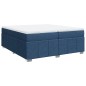 vidaXL Boxspringbett mit Matratze Blau 200x200 cm Stoff vidaXL Boxspringbett mit Matratze Blau 200x200 cm Stoff