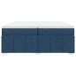 vidaXL Boxspringbett mit Matratze Blau 200x200 cm Stoff vidaXL Boxspringbett mit Matratze Blau 200x200 cm Stoff