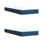 vidaXL Boxspringbett mit Matratze Blau 200x200 cm Stoff vidaXL Boxspringbett mit Matratze Blau 200x200 cm Stoff