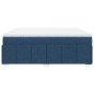 vidaXL Boxspringbett mit Matratze Blau 200x200 cm Stoff vidaXL Boxspringbett mit Matratze Blau 200x200 cm Stoff