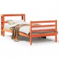 vidaXL Massivholzbett ohne Matratze Wachsbraun 75x190 cm Kiefernholz vidaXL Massivholzbett ohne Matratze Wachsbraun 75x190 cm Kiefernholz