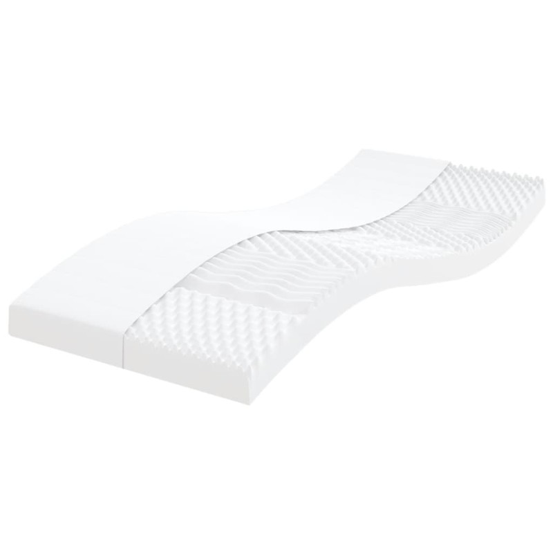 vidaXL Schaumstoffmatratze Weiß 100x210 cm 7-Zonen Härtegrad 20 ILD vidaXL Schaumstoffmatratze Weiß 100x210 cm 7-Zonen Härtegrad 20 ILD