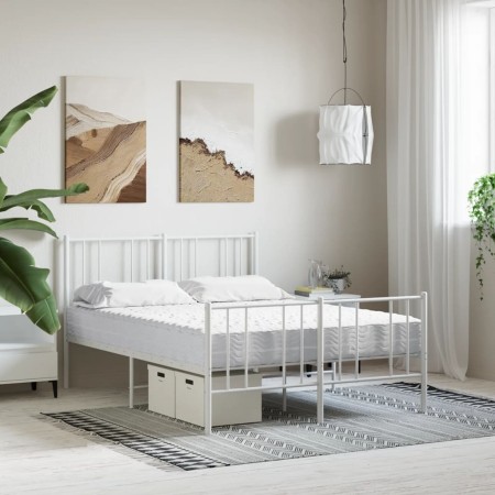 vidaXL Schaumstoffmatratze Weiß 140x210 cm Härtegrad H2 H3