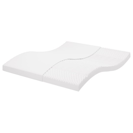 vidaXL Schaumstoffmatratze Weiß 180x220 cm 7-Zonen Härtegrad 20 ILD