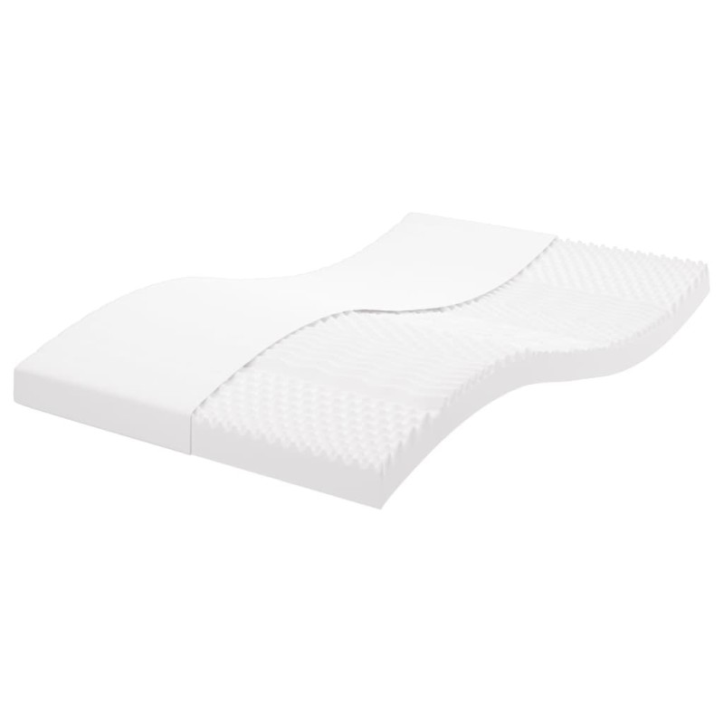 vidaXL Schaumstoffmatratze Weiß 120x220 cm 7-Zonen Härtegrad 20 ILD vidaXL Schaumstoffmatratze Weiß 120x220 cm 7-Zonen Härtegrad 20 ILD